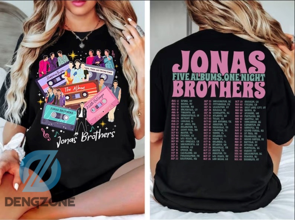 Two Sides Jonas Brothers Tour 2023 Shirt Jonas Brothers Merch Shirt Five Albums One Night Tour Hoodie Jonas Brothers Fan Sweatshirt