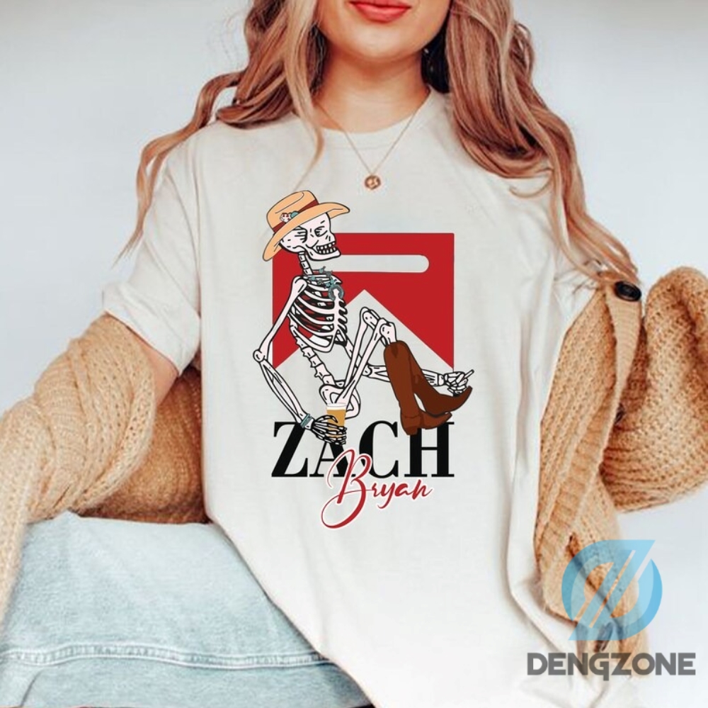 Funny Zach Bryan Skeleton Tshirt Zach Bryan Boho Shirt Zach Bryan Western Shirt Zach Bryan Fan Giftburn Burn Burn Tour Country Music Shirt