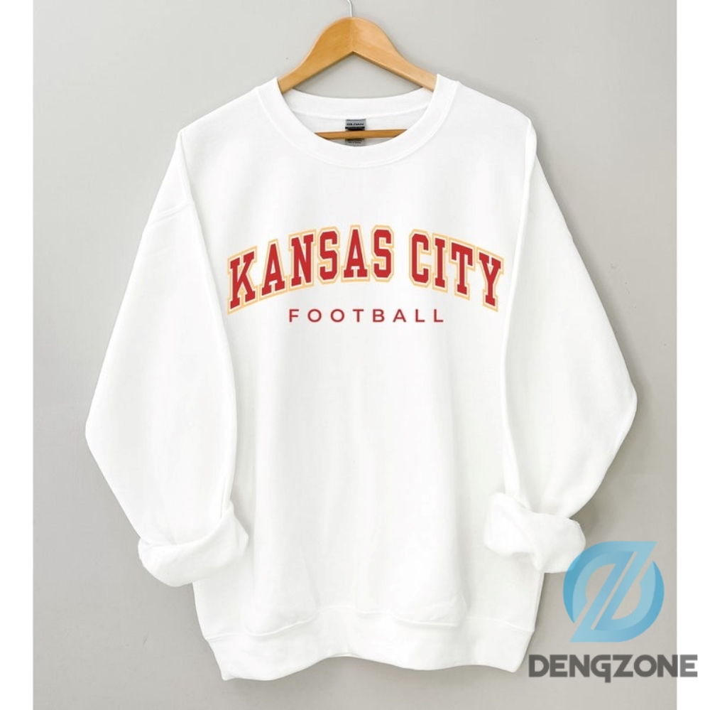 Kansas City Football Sweatshirt Vintage Style Kansas City Football Crewneck Sweatshirt Womens And Mens Kansas City Sweatshirt