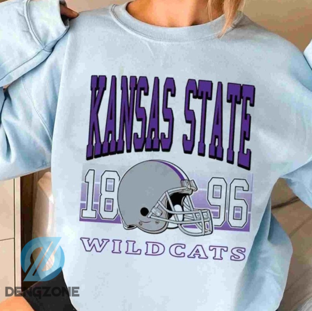 Vintage Kansas State Football Sweatshirt Kansas State Football Shirt Kansas Statewildcats Mascot Sweatshirt Gift For Fans Ncaa Football