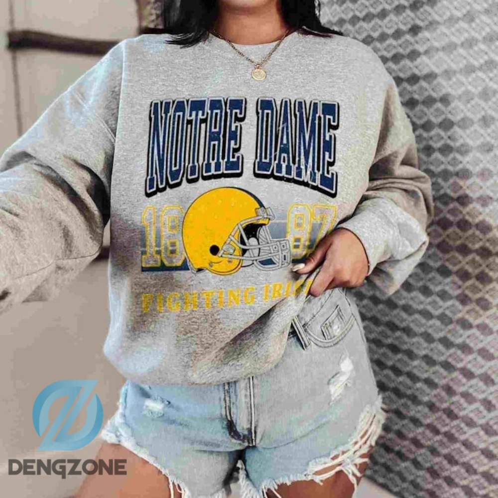 Vintage Notre Dame Football Sweatshirt Shirt Ncaa Retro Vintage University Of Notre Dame Tshirt Notre Dame Mascot Sweatshirt Notre Dame Fighting Irish