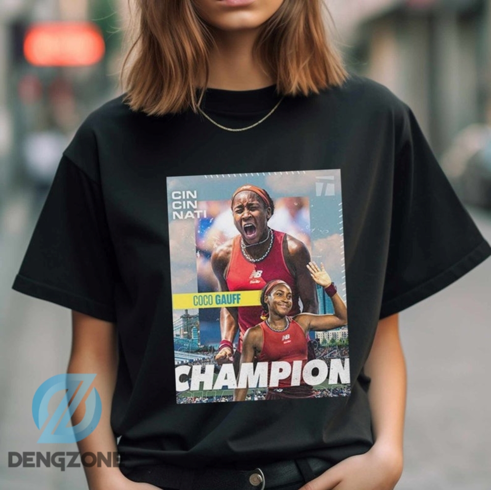 Coco Gauff  Champion Gildan Tshirt Coco Cincinnati Tennis Gildan Sweatshirt For Fans