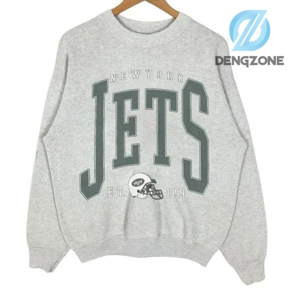 Vintage 2023 Nfl Season New York Football Sweatshirt Jets Shirt Retro Style Female Male Men Women Crewneck Ny Jets Shirt