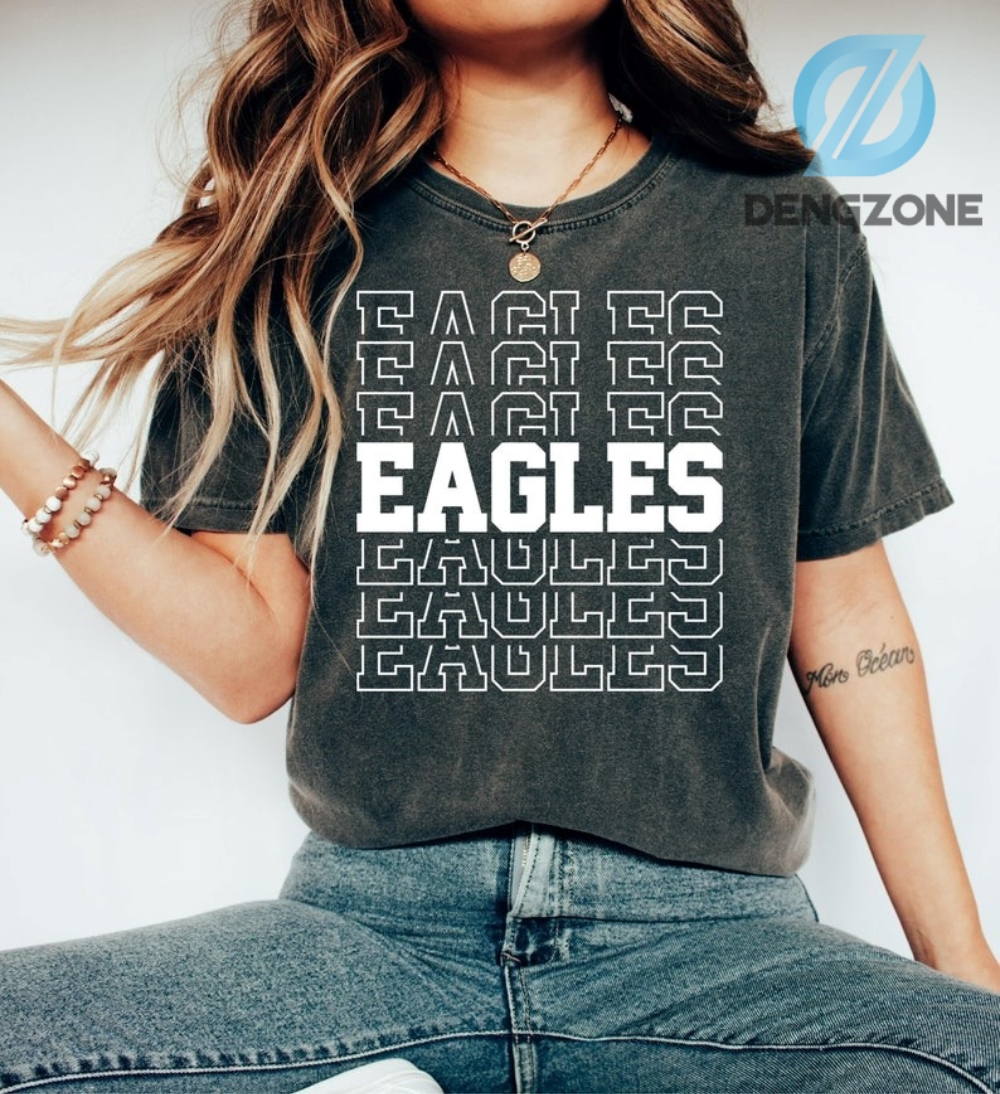 Comfort Colors Eagles Shirt Trendy Shirts Cool Unisex Tshirts Favorite Team Shirt School Sports Tee Team Mascot Shirt Eagles Cheer