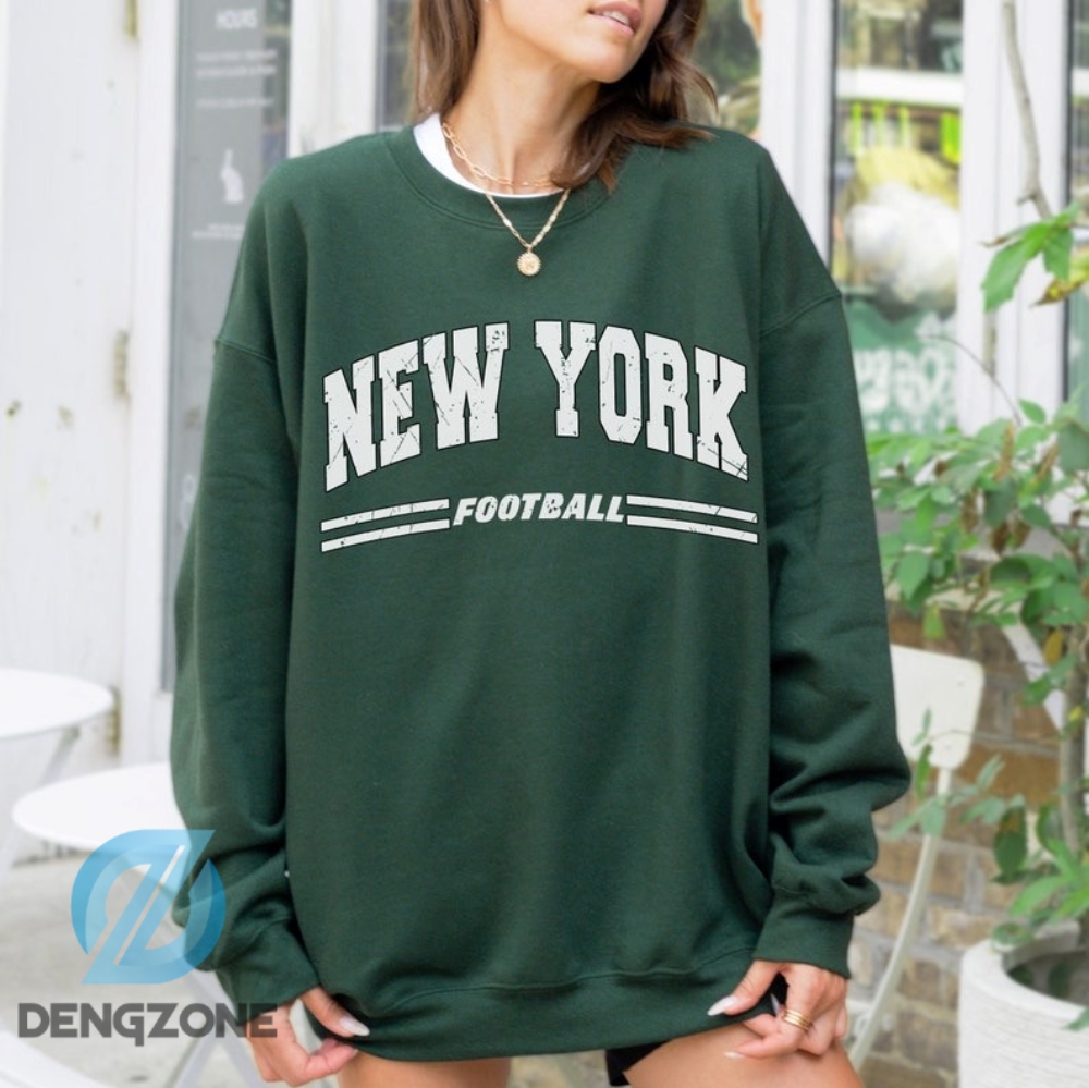 Vintage New York Football Sweatshirt Distressed New York Jets Sweatshirt Legacy Football Sweatshirt Jets Fan Game Day Sweatshirt