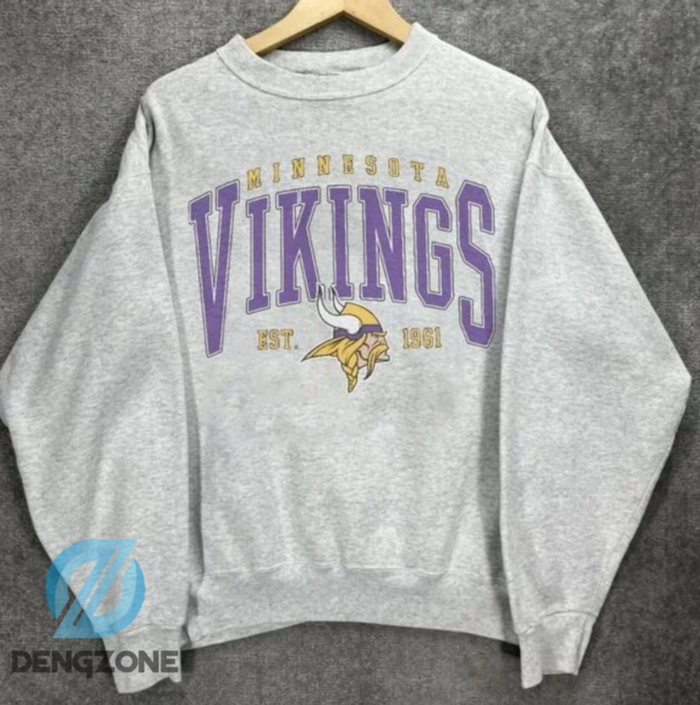 Vintage Minnesota Football Crewneck Sweatshirt Retro Nfl Minnesota Football Tshirt Viking Football Hoodie Minnesota Game Day Shirts