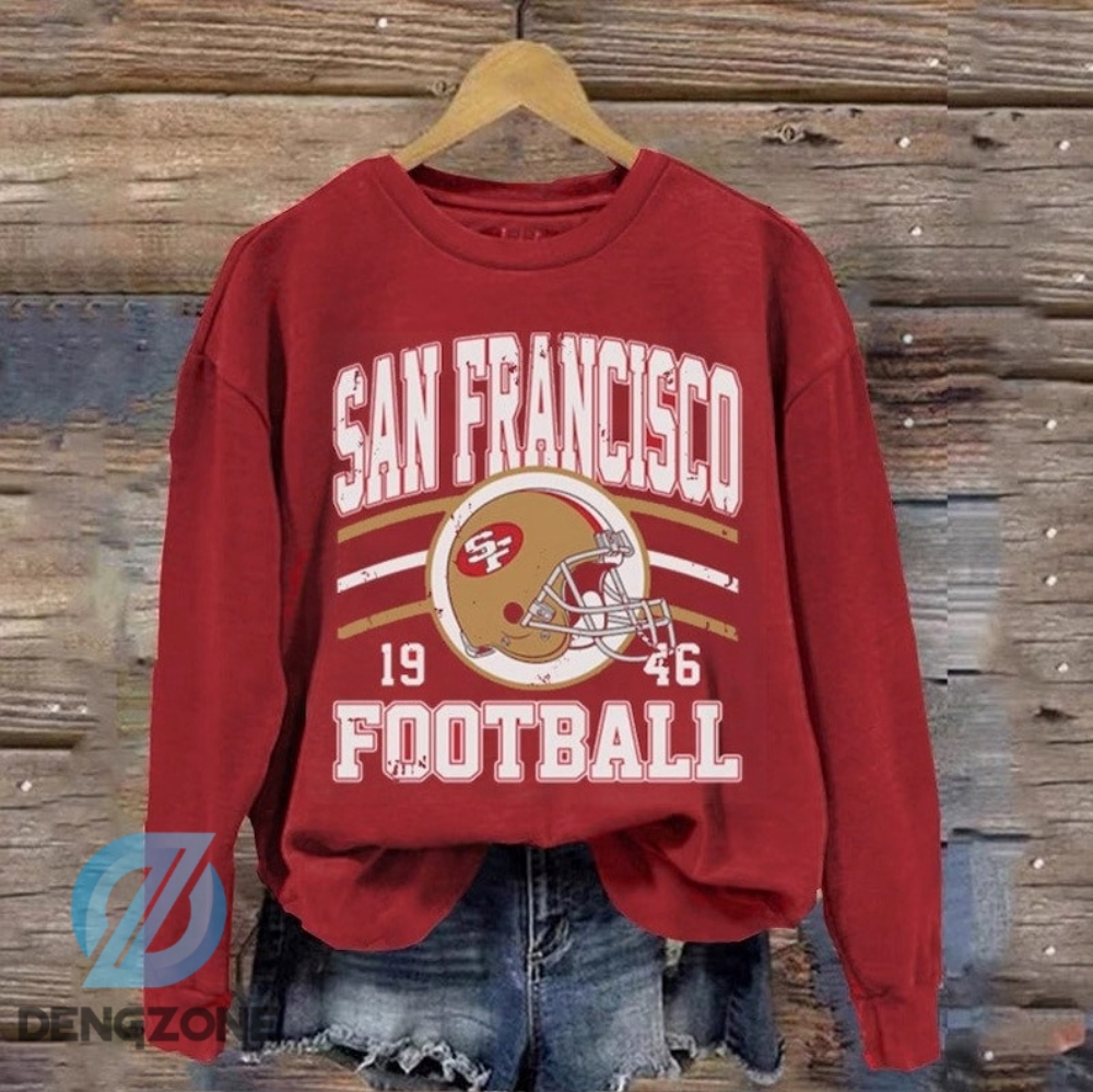 San Francisco Football Sweatshirt  Retro San Francisco San Francisco Football Crewneck Vintage San Francisco Sweatshirt