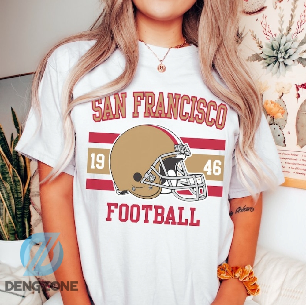 San Francisco Football San Francisco Football Shirt Comfort Colors Football Shirt Sf Football San Francisco Gifts San Francisco Shirt