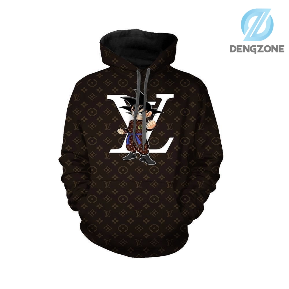 Louis Vuitton Black Songoku Hoodie Luxury Brand Clothing Outfit For Men Women