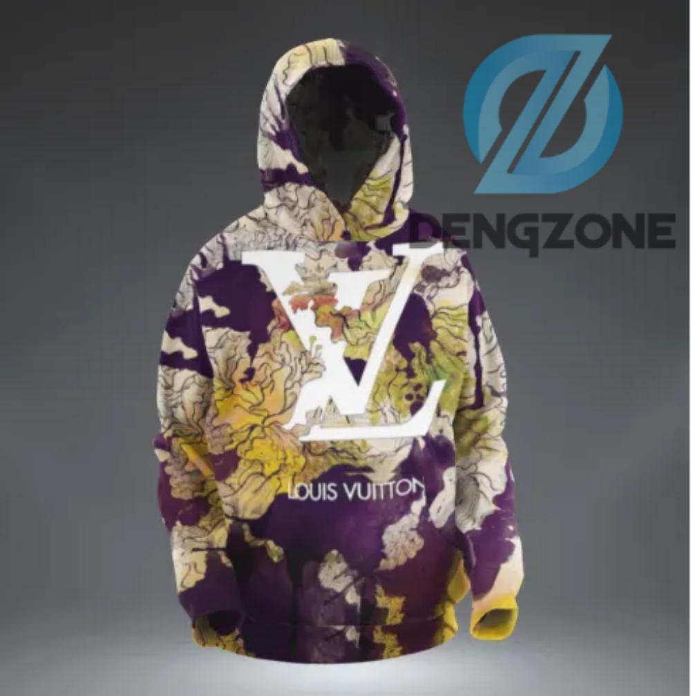 Louis Vuitton Floral Design 3D Hoodie  Add Luxurious Details To Boost Your Style