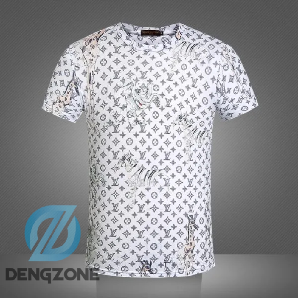 Louis Vuitton Animal White Premium Tshirt Luxury Brand Outfit