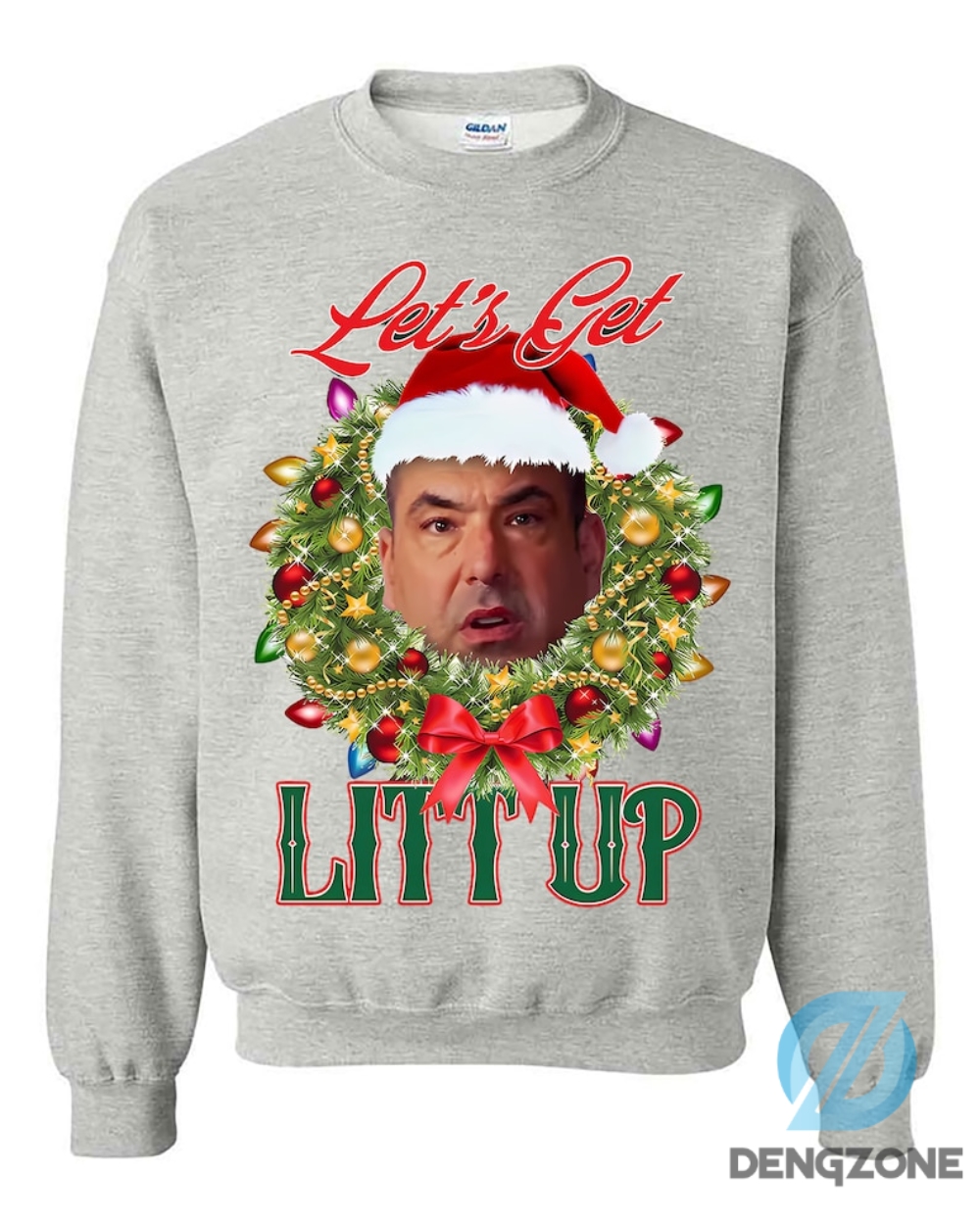 Lets Get Litt Up Funny Christmas  Louis Litt Christmas Sweatshirt