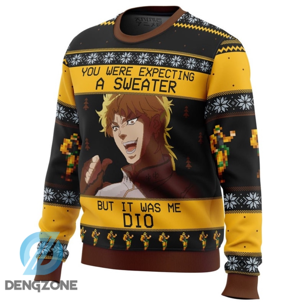 It Was Me Dio Joios Bjzarre Advnture Ugly Christmas Sweater