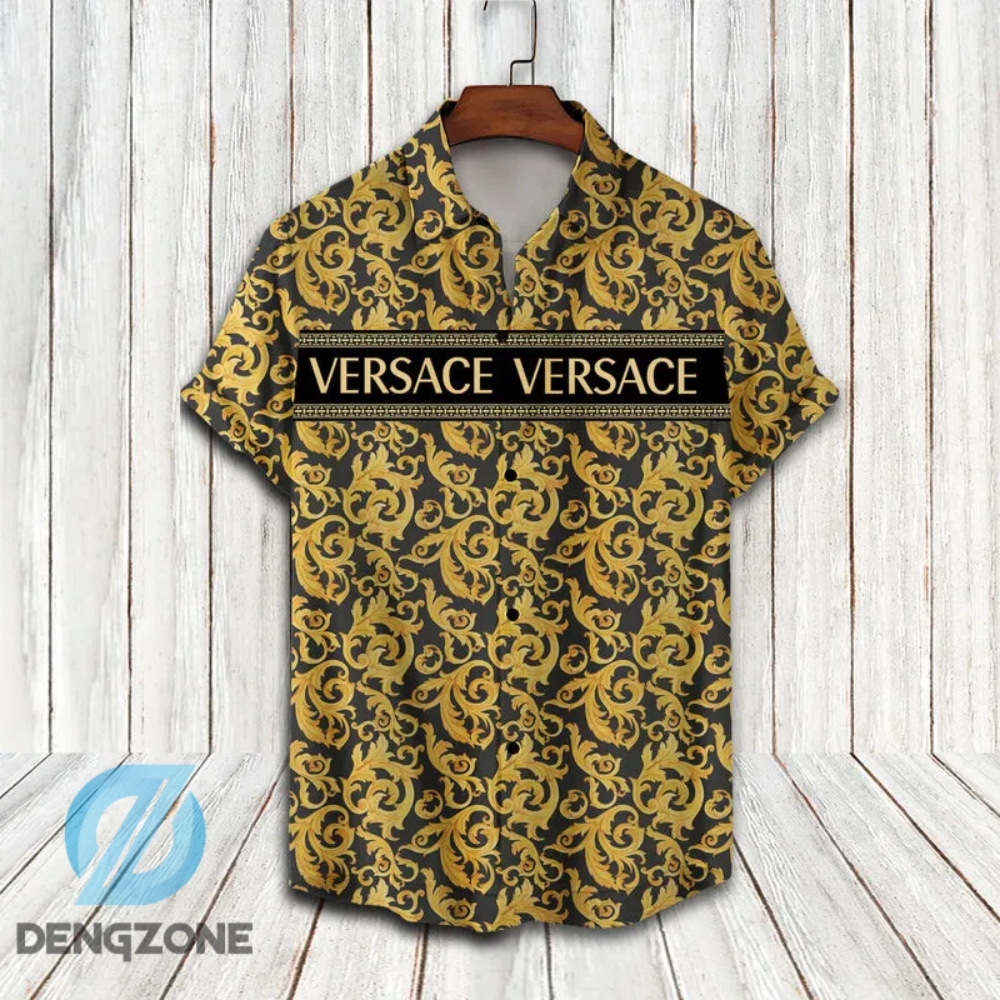 Versace Golden Pattern Luxury Brand Premium Fashion Hawaii Shirt