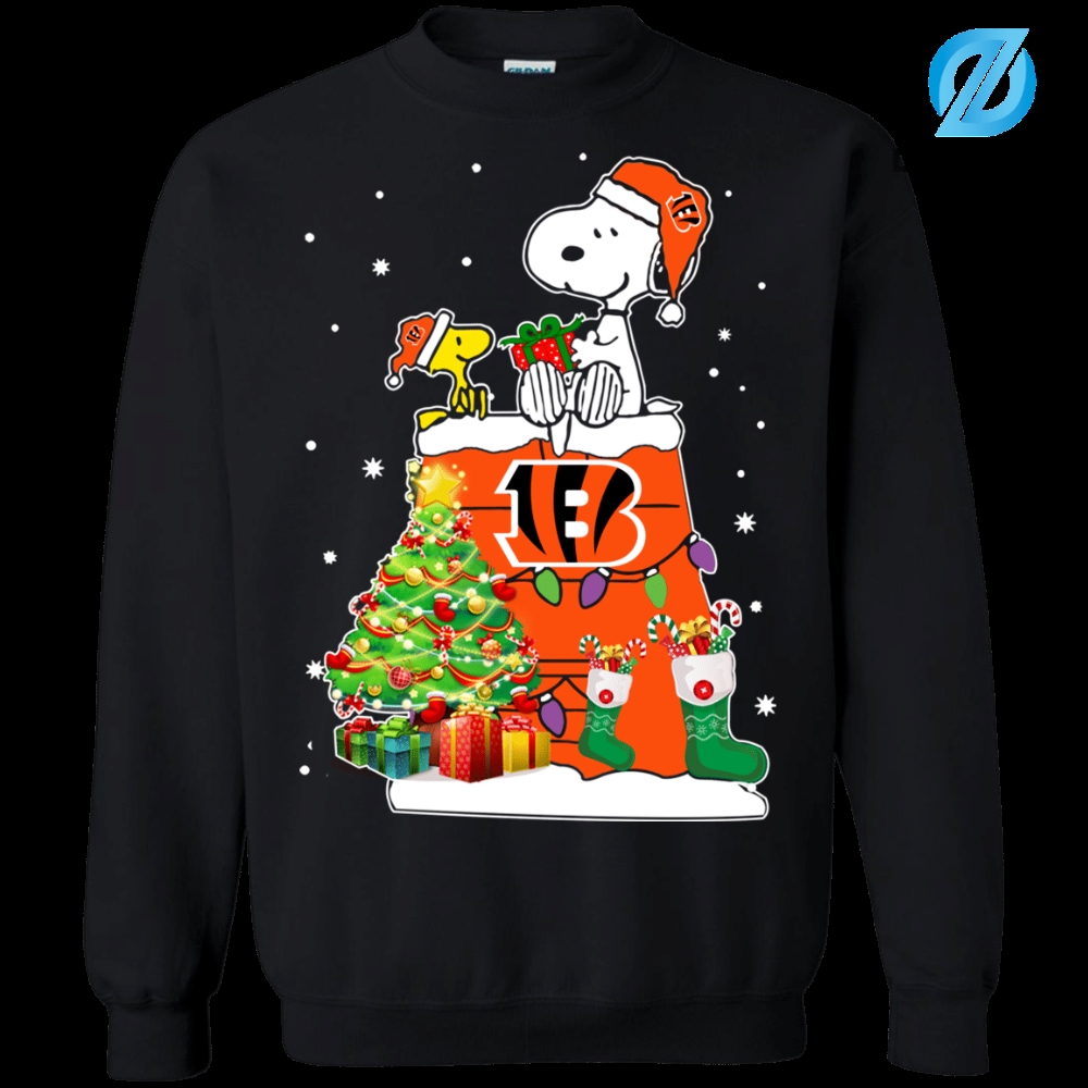 Find Cincinnati Bengals Snoopy  Woodstock Christmas Shirt Sweatshirt